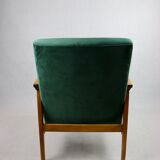 Green Velvet Lounge Chair, 1970s