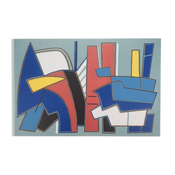 Alberto magnelli: blue composition - original lithograph