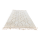 Beni Ouarain rug 300x200 cm – Natural cream wool – Diamond pattern in tone