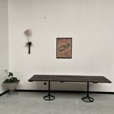 Grande table en bois ancienne esprit industriel