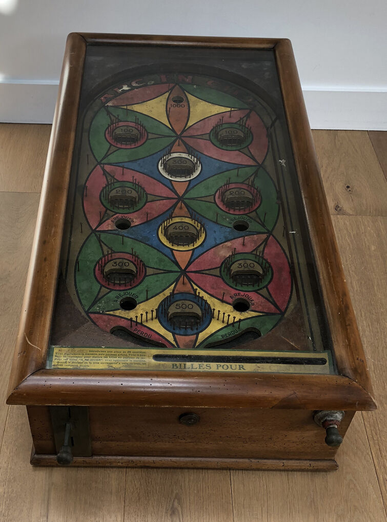 Flipper De Table Ancien En Bois G.P - Jeu De Café Vintage - Très Bon état