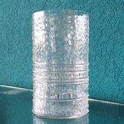 Vintage Structured Glass Vase by Willem Heesen for Leerdam Glass Factory