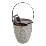 Ice bucket chiseled glass
