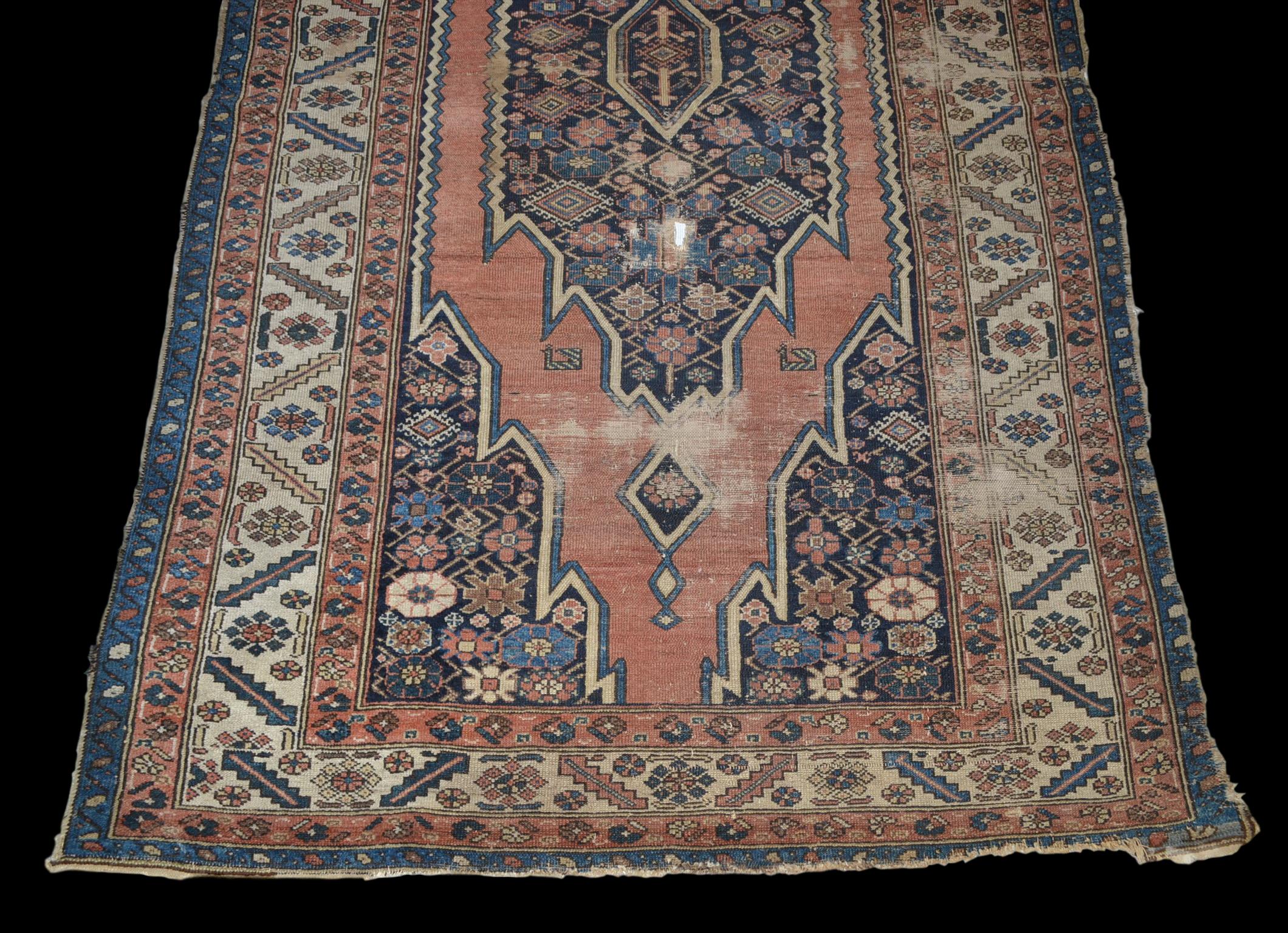 Persian carpet Maslaghan, 124 cm x 198 cm, Iran, hand knotted wool, 19th Century