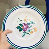 Set of 6 hollow plates and Longchamp oval serving dish