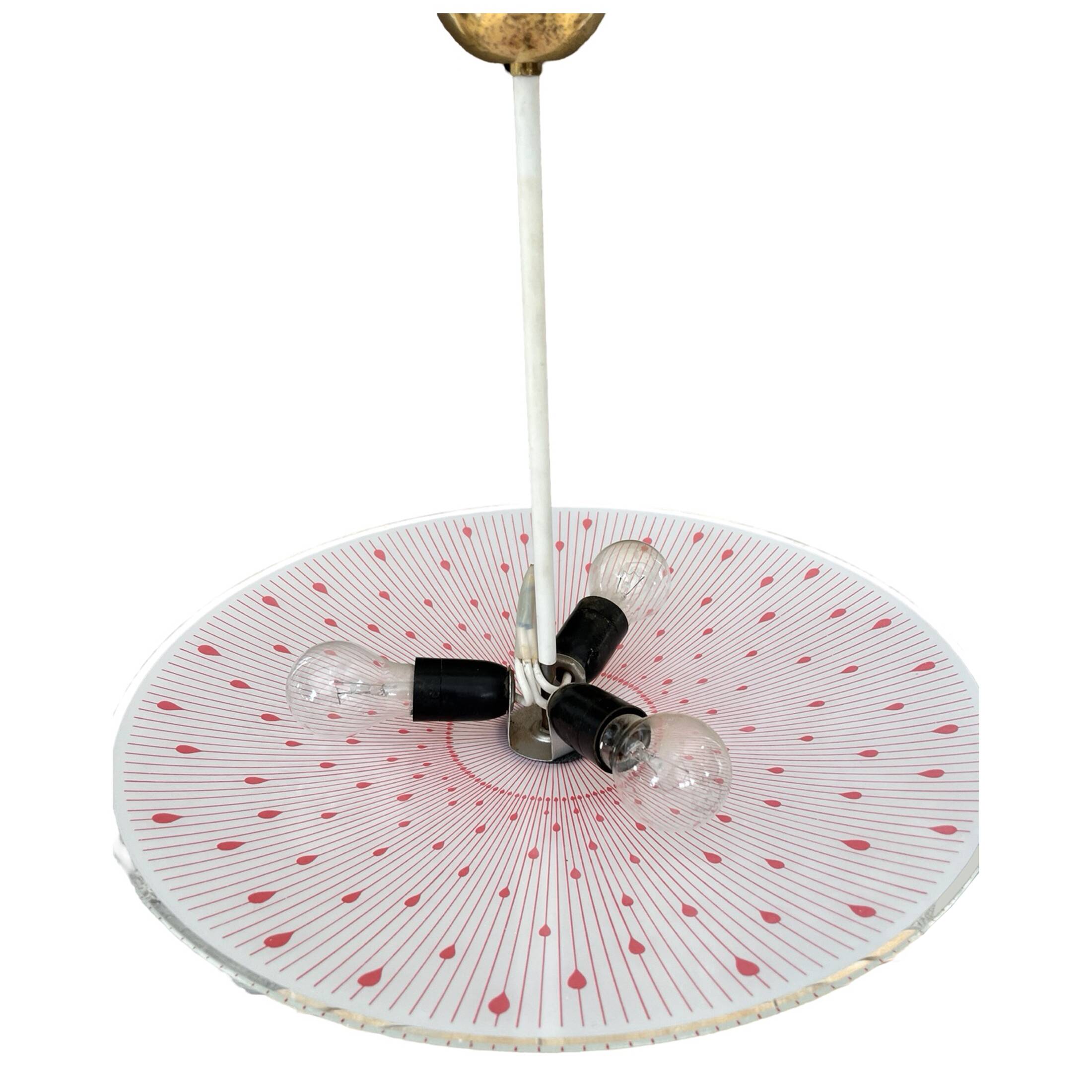 Brusel Napako style ceiling light, Czechoslovakia, 1960s.