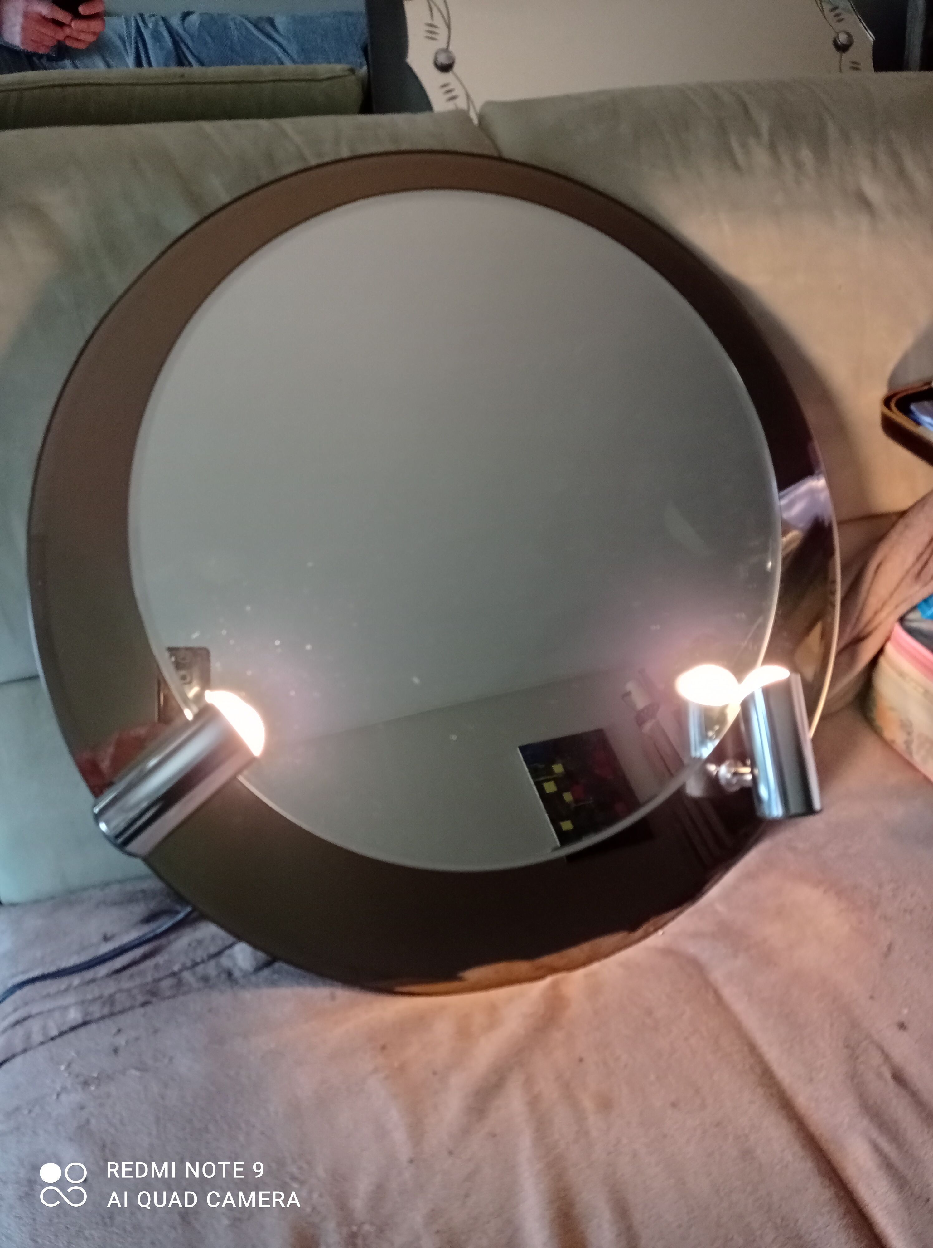 Bathroom mirror or other vintage with adjustable spotlights