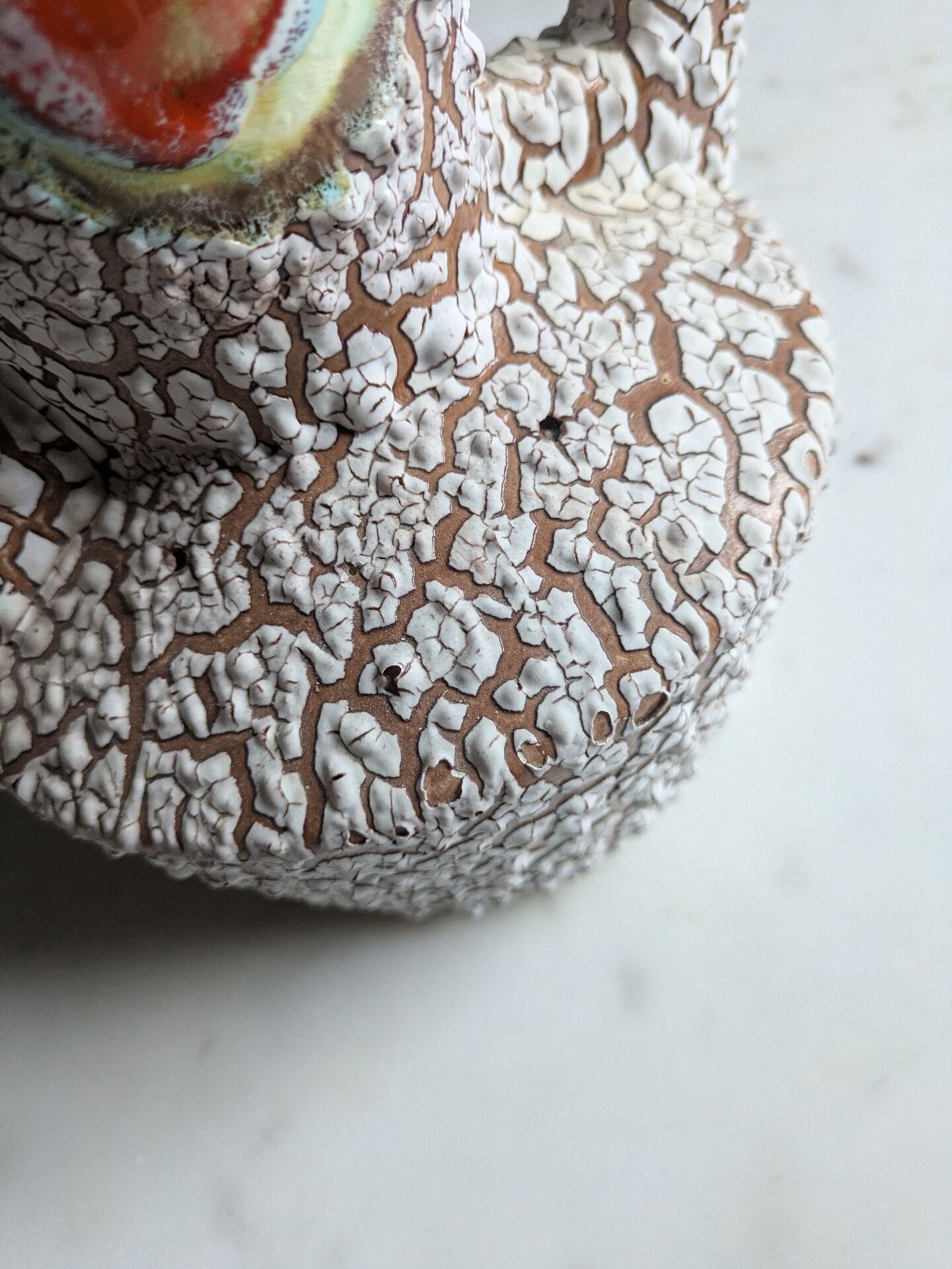 Brutalist vase ''Fat Lava'' Mid century