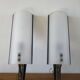 Pair of plastic and brass design sconces 50s - 60s