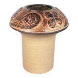 Mid-century modern stoneware mushroom vase by Haico Nitzsche for Søholm, 1960s.