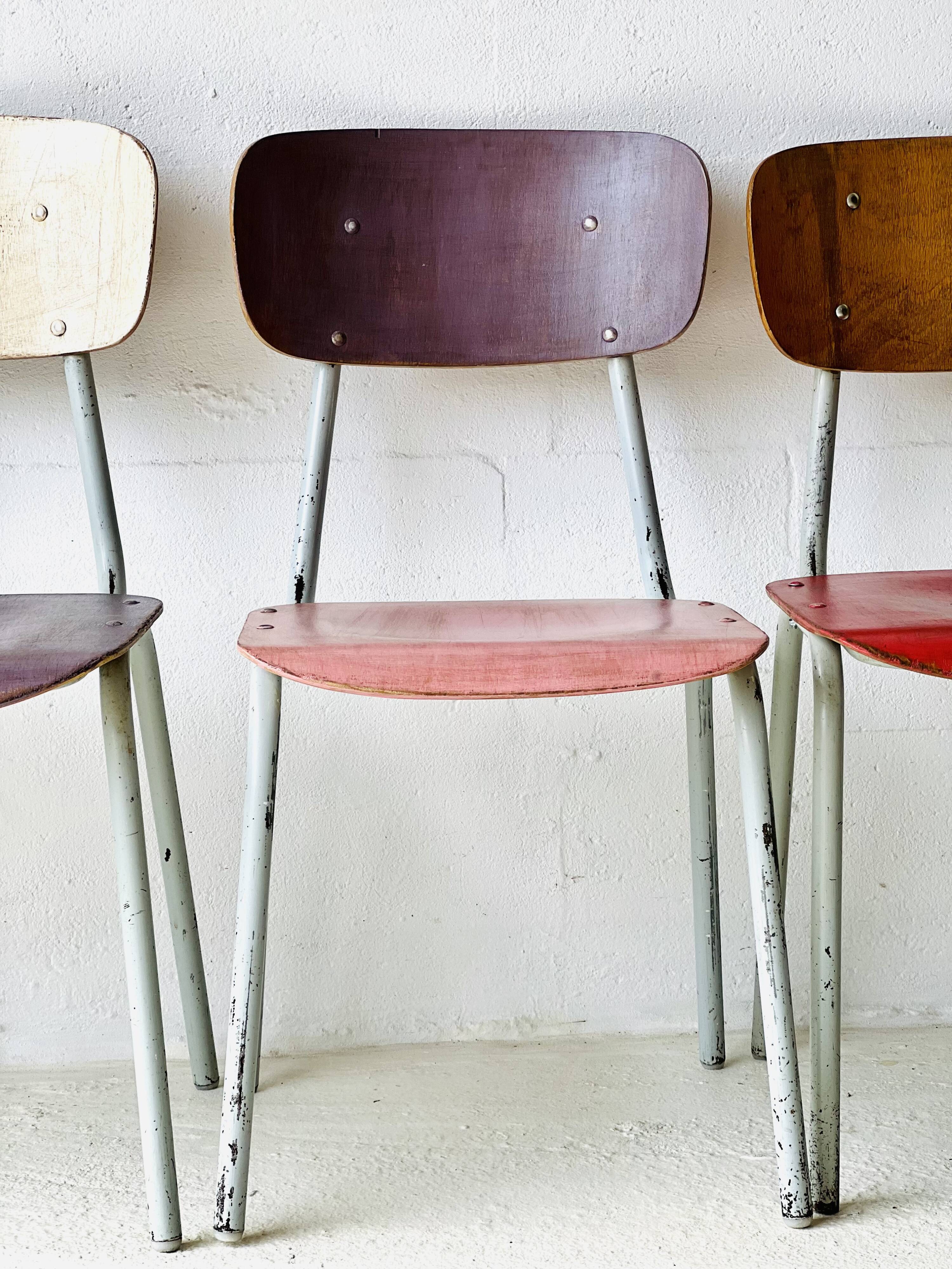 Chaises d'école Bistro, lot de 4