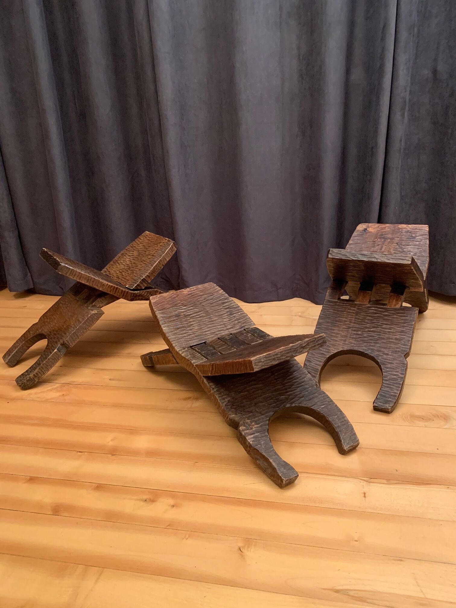 Un ensemble de trois tabourets conçus par Don S. Shoemaker, Señal SA, Mexique, années 1960