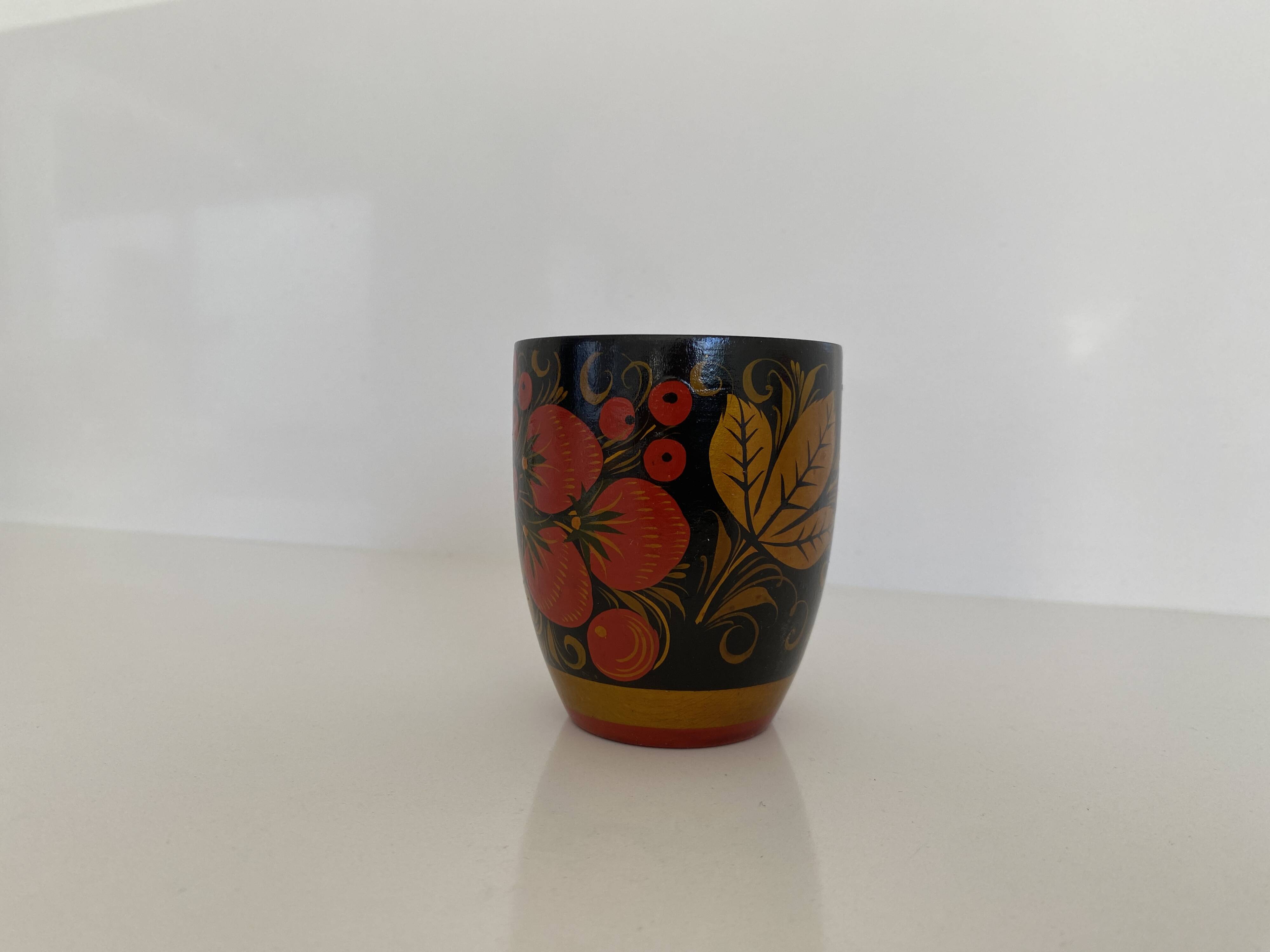 Russian Khokhloma mug