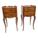 Pair of Louis XV style bedside tables in solid cherry wood.