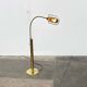 Vintage Hollywood Regency brass floor lamp by designer Florian Schulz, 1970s.