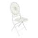 Foldable medallion garden chair from the 20th century in wrought iron with Heart motifs