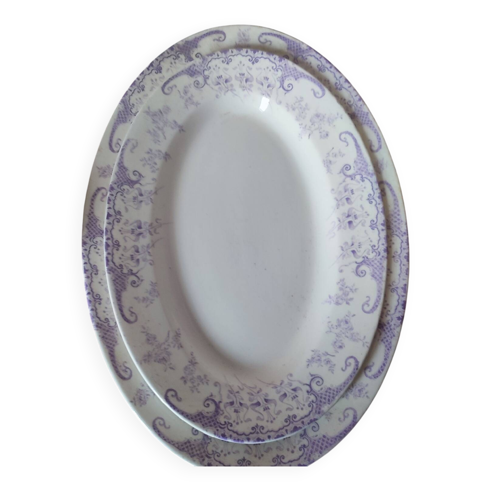 5 Longwy earthenware serving dishes