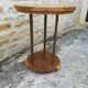 Walnut and copper pedestal table