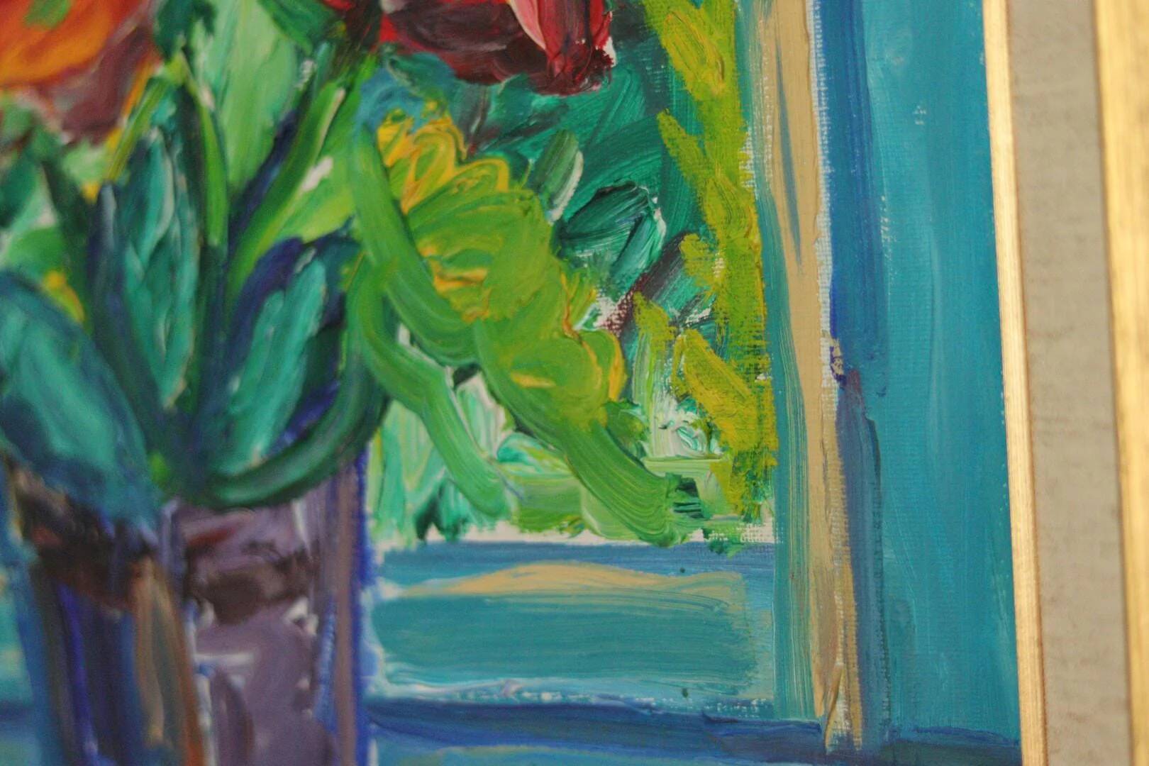 Oil on canvas "Fönster", Knut Lindström 1973