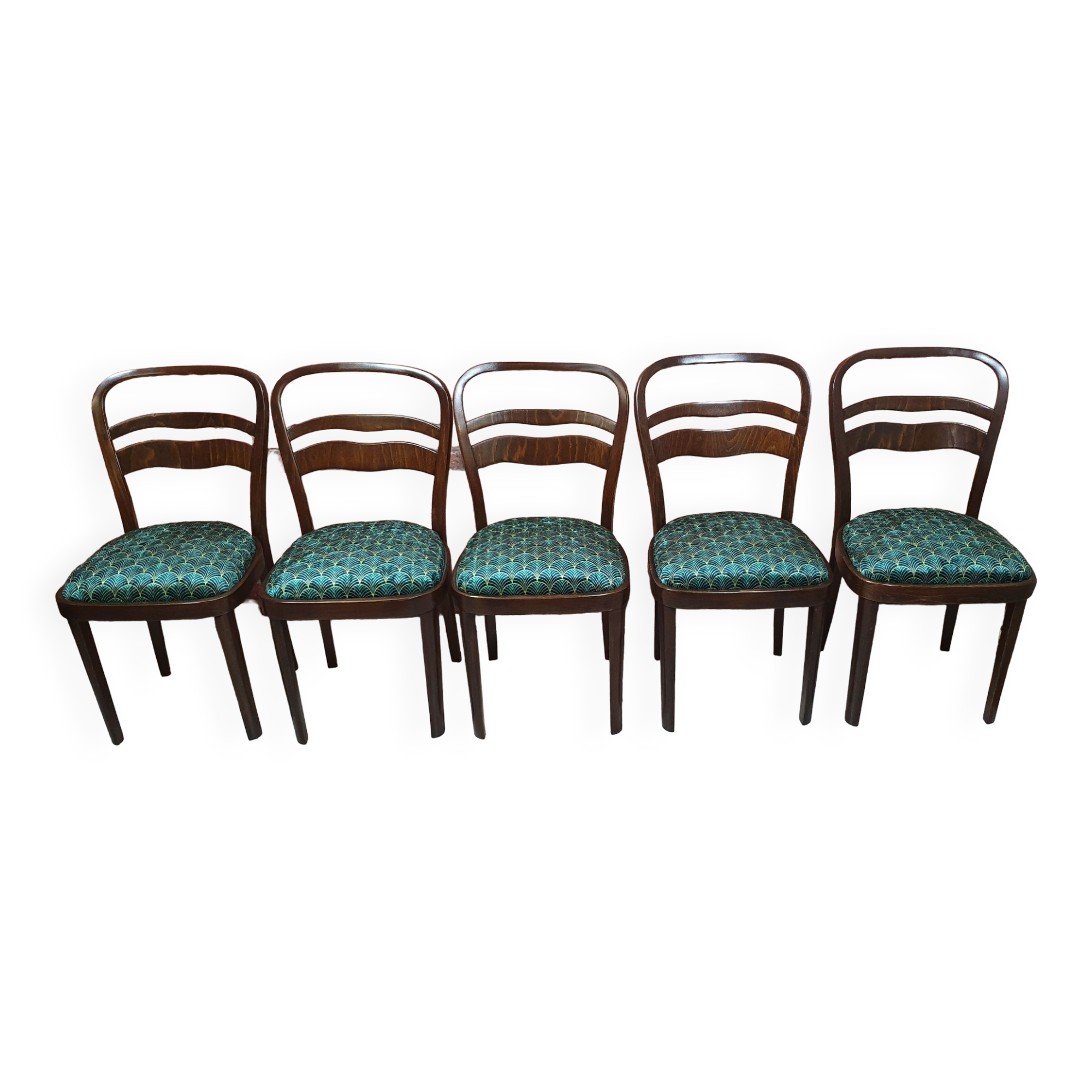 Chaises de salle à manger art déco rénovées