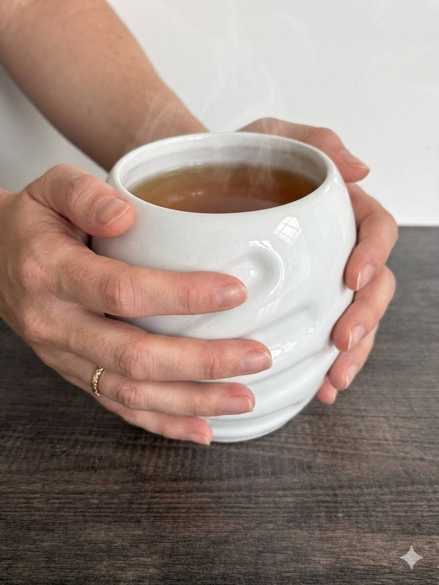 Mug Design Double Paroi "Hug Mug" Blanc