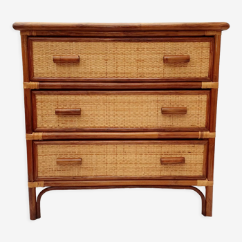 Rattan chest of drawers 3 drawers