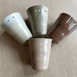 Set of 4 Japanese stoneware cups/mugs
