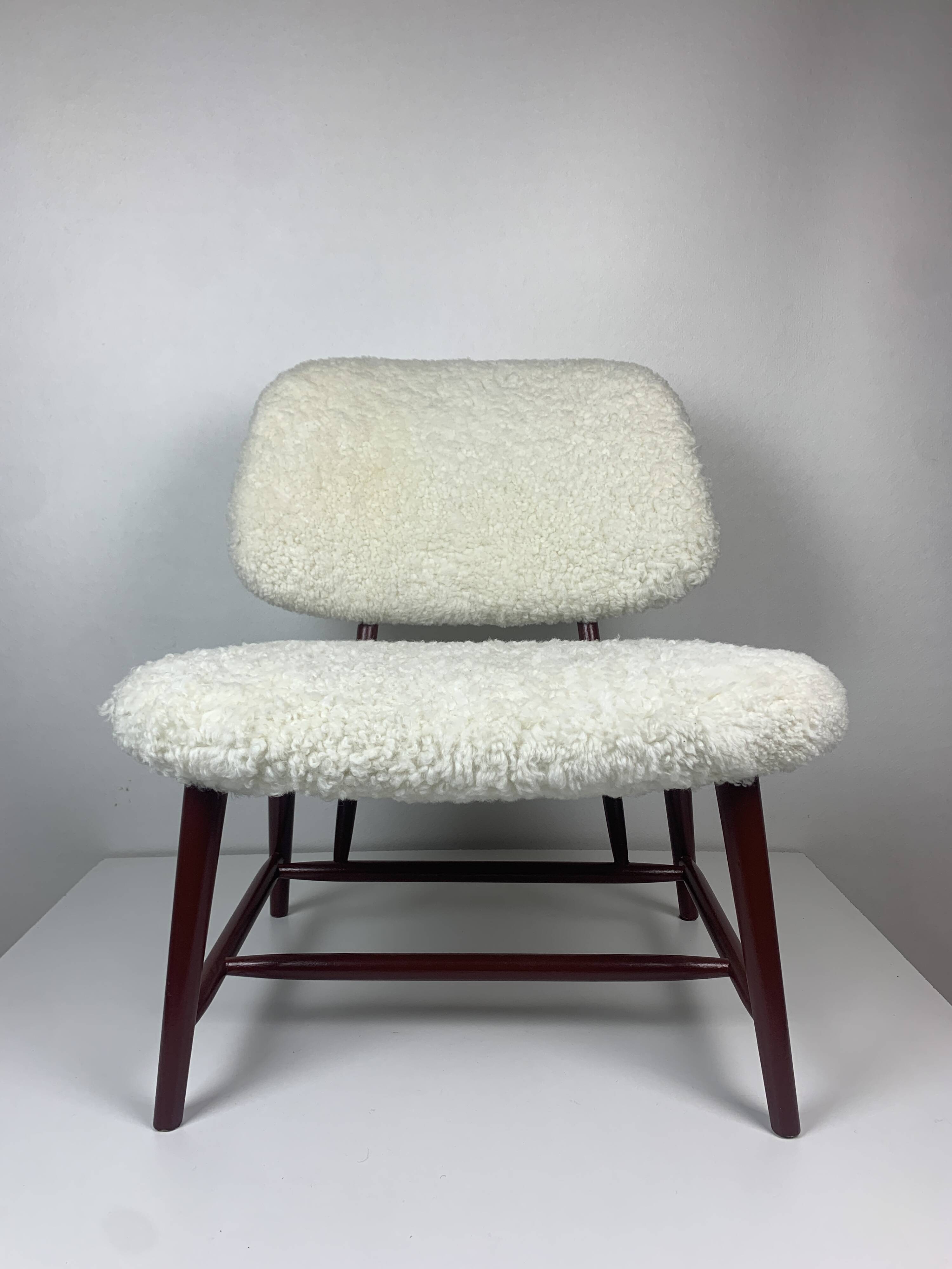 Scandinavian Swedish midcentury lounge chair by Alf Svenson, Model Teve, 1950s