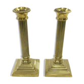 Paire de bougeoirs en bronze
