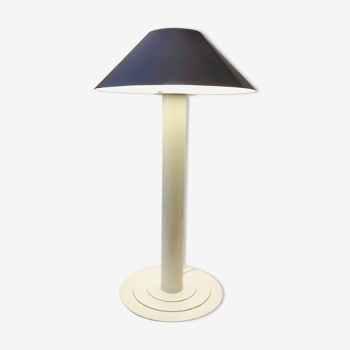 Lampe scandinave tôle laquée blanche vintage 60/70