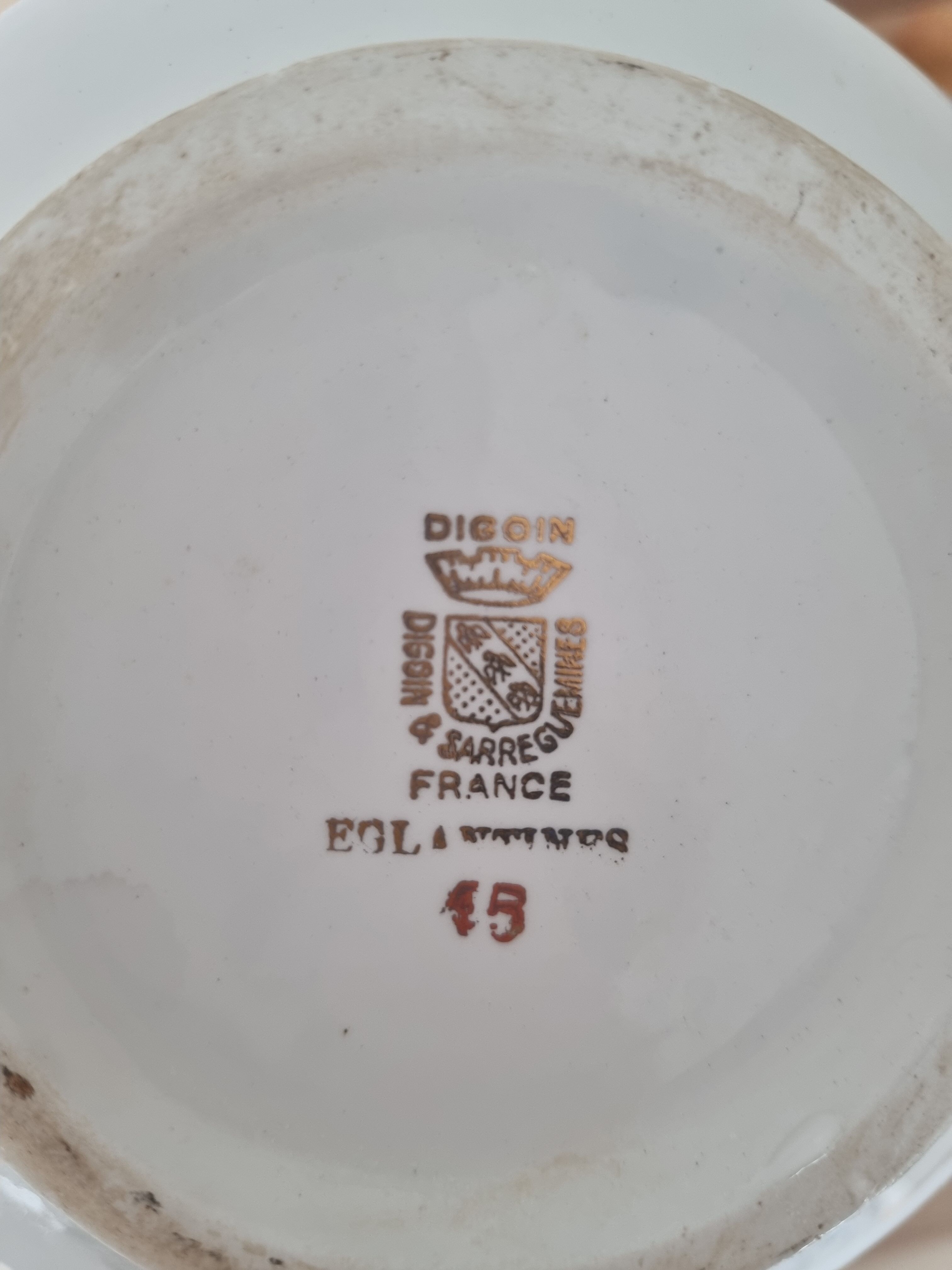 Vintage porcelain teapot Digoin Sarreguemines