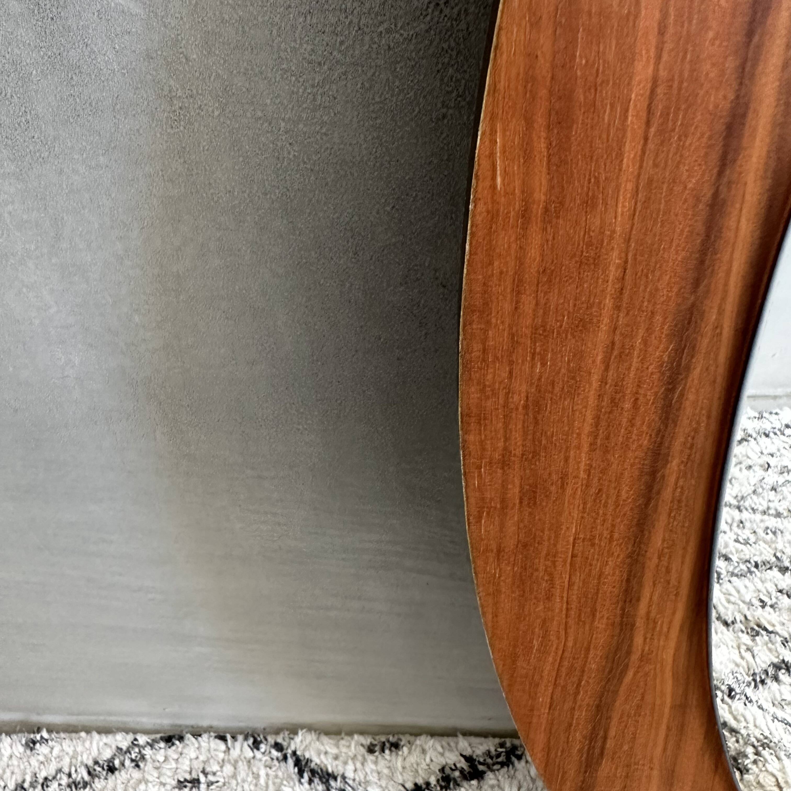 Mid-century wall mirror, oval mirror, Scandinavian design