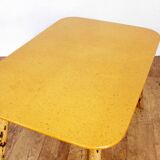 Rattan and compressed wood coffee table 1970