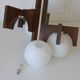Suspension vintage brutaliste en bois, style moderne du milieu du siècle, Yougoslavie, années 1970
