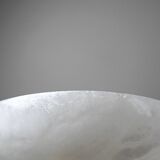 Vintage alabaster white bowl or catchall, Italy 1960s-70s.