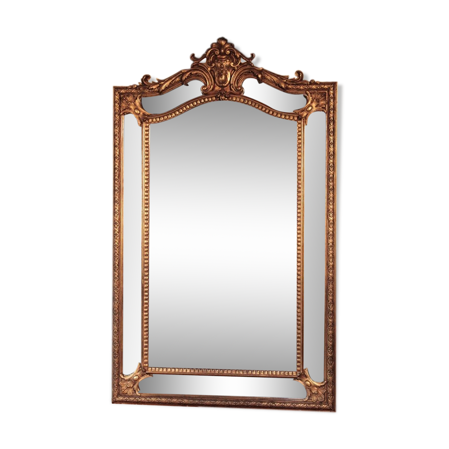Reserves XIX 170x110cm Golden wooden mirror