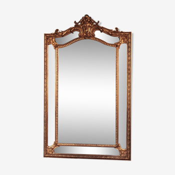 Reserves XIX 170x110cm Golden wooden mirror