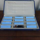 Set of 12 mirror glass knife holders