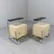 Set of 2 tubular bedside tables from the 50s