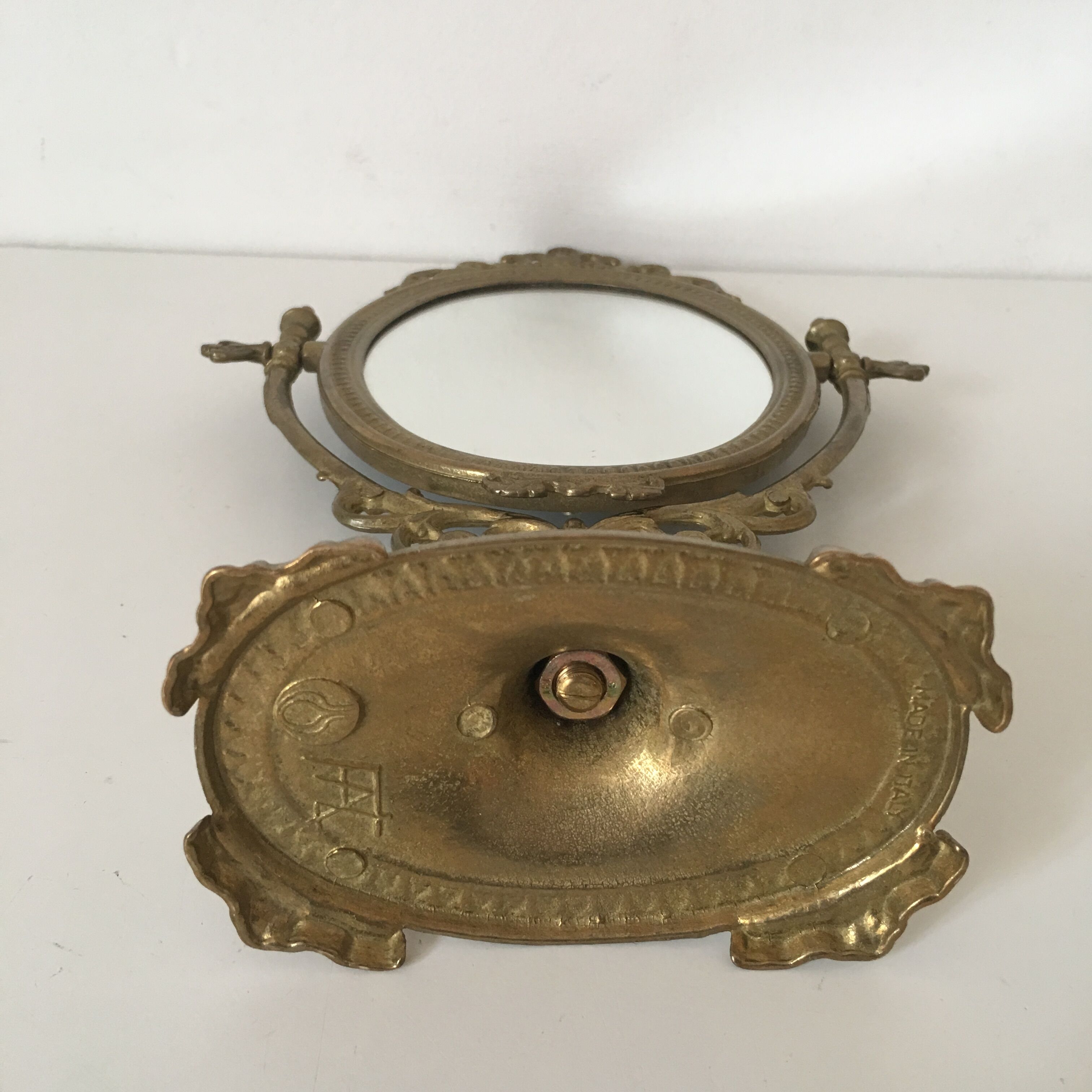 Miroir sur pied psyché ancien 27x19cm