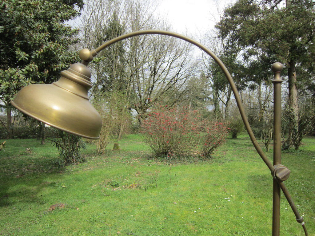 Brass floor lamp, art deco style