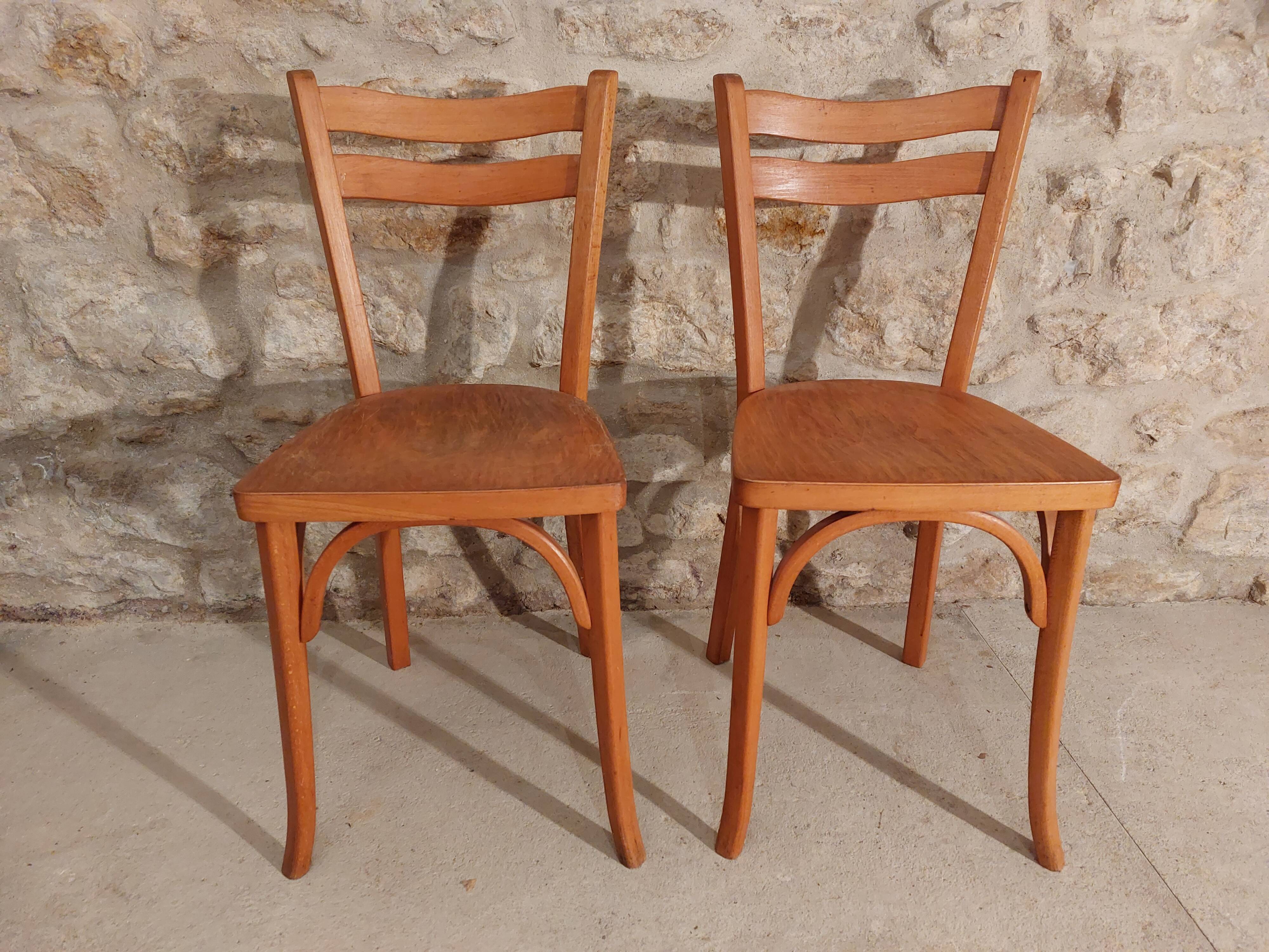 Pair of bistro chairs 50s