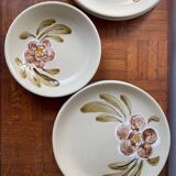 6 flat and deep stoneware plates