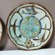 2 Belgian Barbotine Plates circa 1900 by WASMUEL