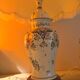 Very large ceramic lamp from Gien with a beautiful lampshade.