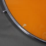 Art Deco swivel serving tray, chrome glass wood, Czechoslovakia 1930s