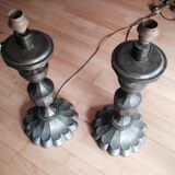 Paire de lampes en tôle