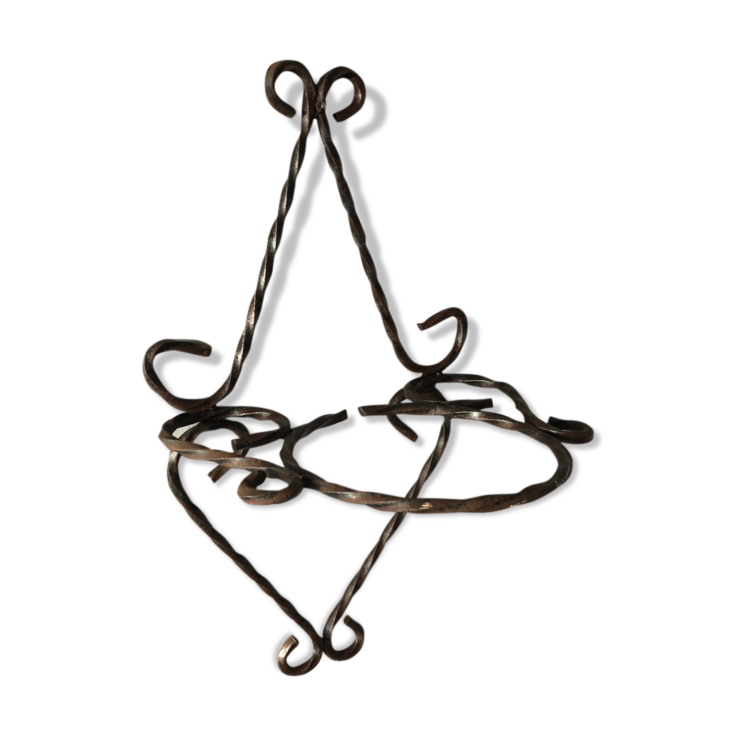 Wrought iron wall plant holder