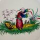 6 Saint Clément Luneville dessert plates with Chinese decoration