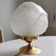 Lampe à poser globe art déco en verre dépoli